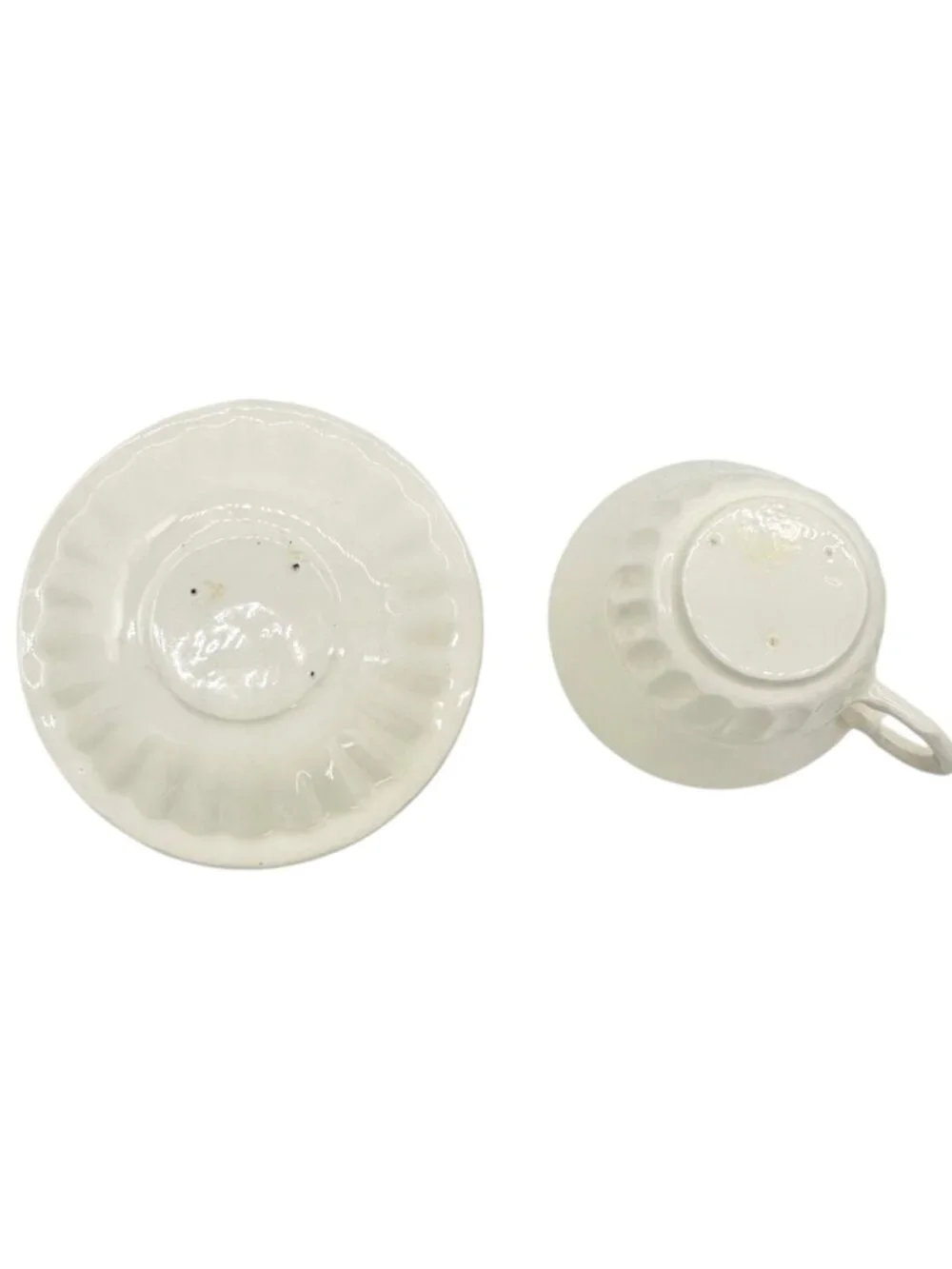 Childrens 17 Piece Ceramic Tea Set With Blue Interiors and White Exterior Design